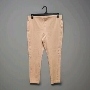 Lauren Ralph Lauren Khaki Ankle Pants Size 14 Pull On Stretch
